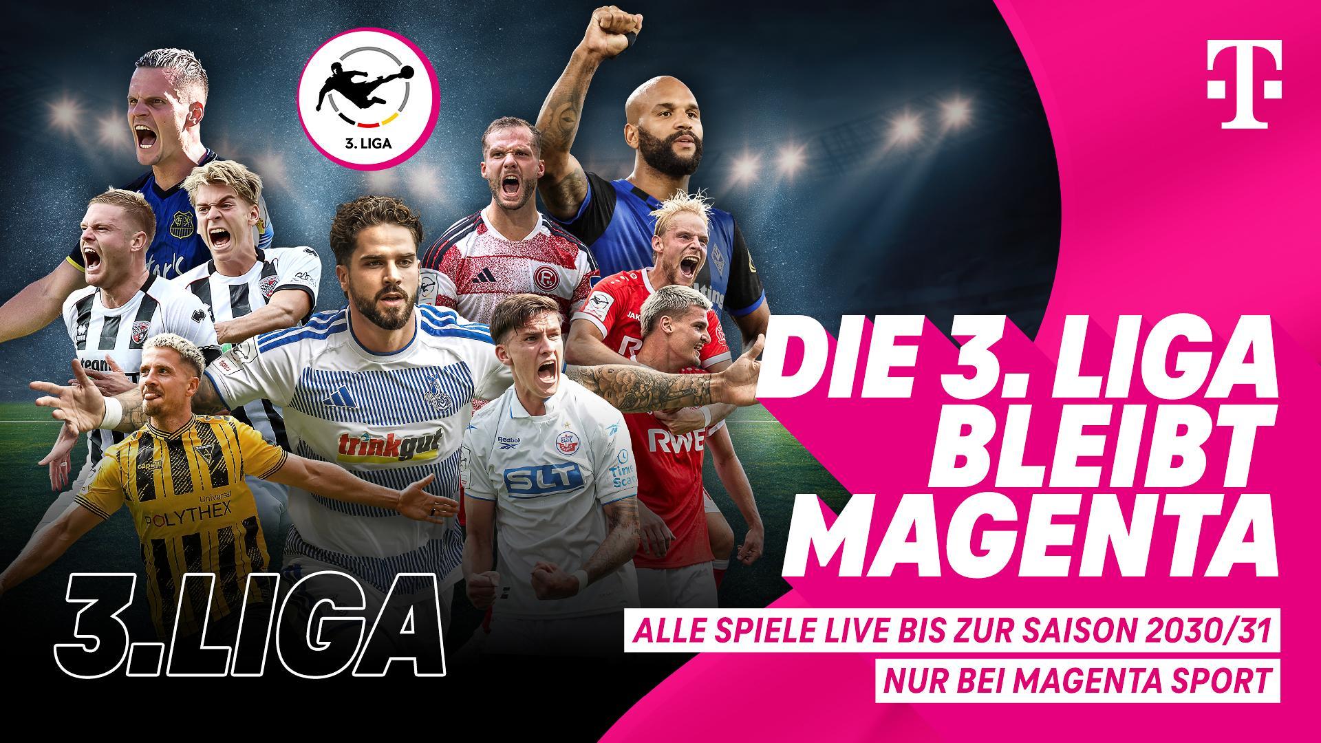 Eine Werbegrafik anlässlich der Rechteverlängerung zur 3. Liga